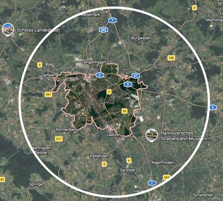 Einsatzgebiet Badenstedt Davenstedt Ahlem Linden